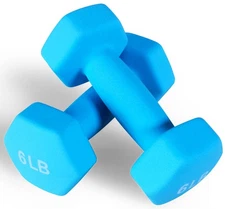 	Fitvids Neoprene Dumbbell Hand Weights Anti-Slip Anti-roll Hex Shape	