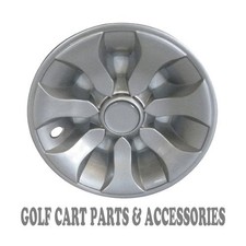 8" Golf Cart Hub Caps Silver - EZGO, CLUB CAR, YAMAHA Set of 4 Wheel Covers NEW