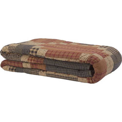 Edredón King de lujo primitivo bronceado retazos maisie algodón decoración de dormitorio marcas VHC - Imagen 4 de 6