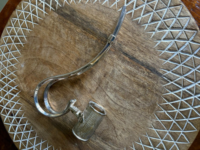 Vintage Italian silver-plated Brevettato wine bottle holder and pourer