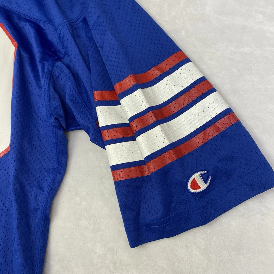 Vintage Champion #60 Football Jersey Blue Red White USA Made Mesh Ercoli Large - Image 3 of 4