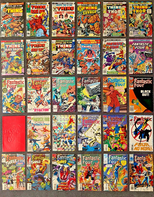 30 MARVEL COMIC BOOK Two in One Thor Fantastic Four Key Bronze Age Bundle Lot  