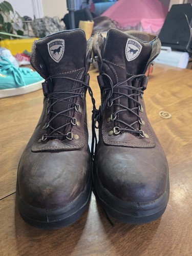 Irish Setter 6" Ely 83608 Leather Safety Toe Boots Men's Size 12 D Brown - Picture 5 of 11
