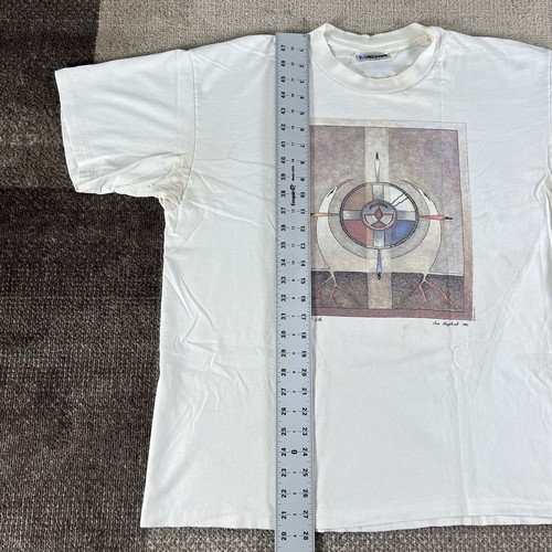 T-shirt homme vintage années 90 Joe Geshick The Circle Of Life Art Promo XL blanc - Photo 8/9