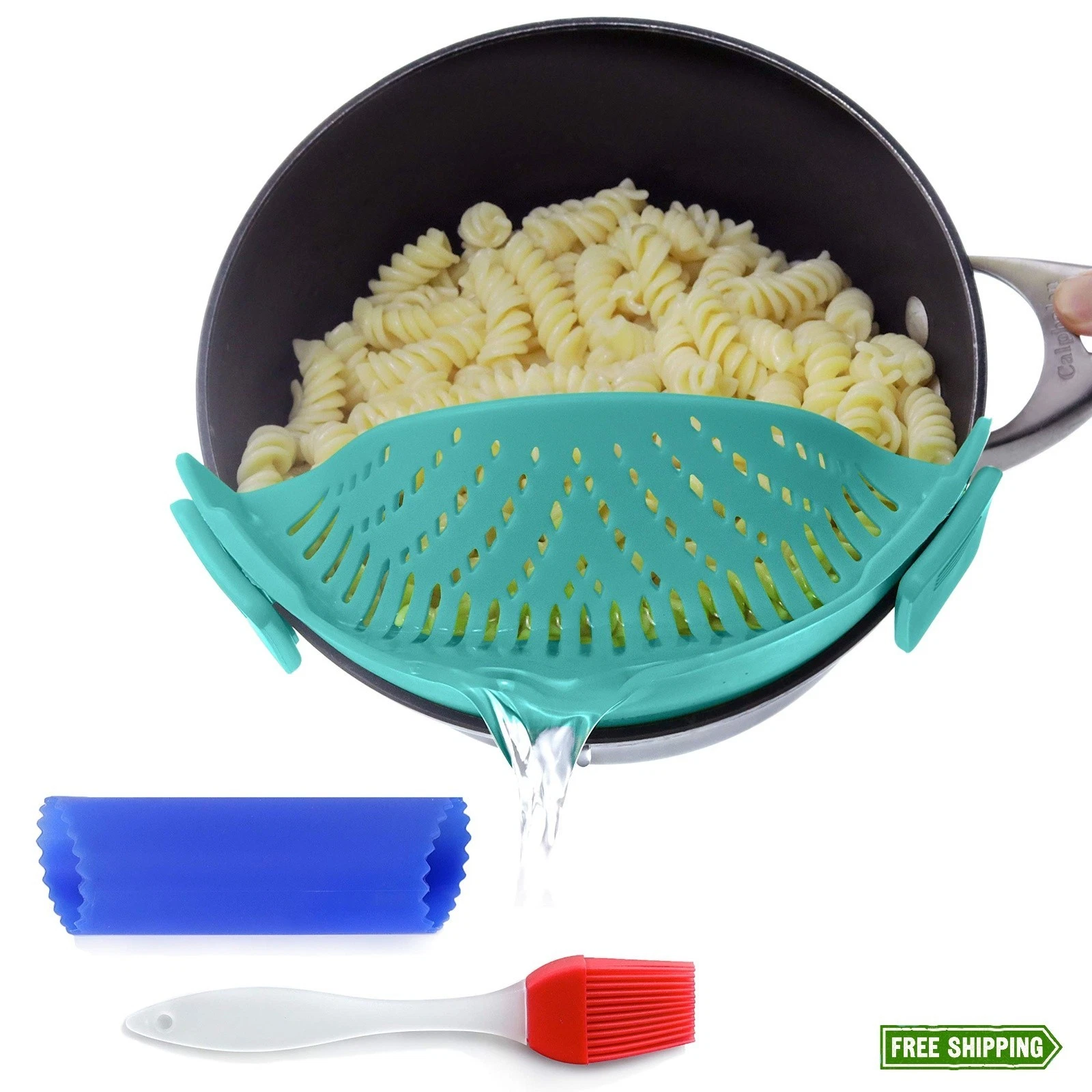 Clip On Kitchen Food Strainer for Spaghetti, Meat
