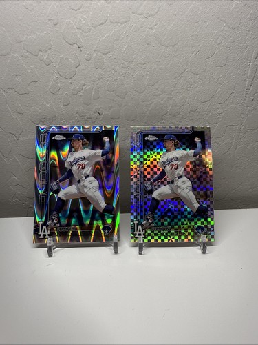 2025 Topps Chrome LA Dodgers Justin Wrobleski Raywave Refractor / X-Fractor #38