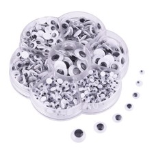 600 Pcs Assorted Sizes Googly Wiggle Eyes with Self Adhesive for Scrapbooking