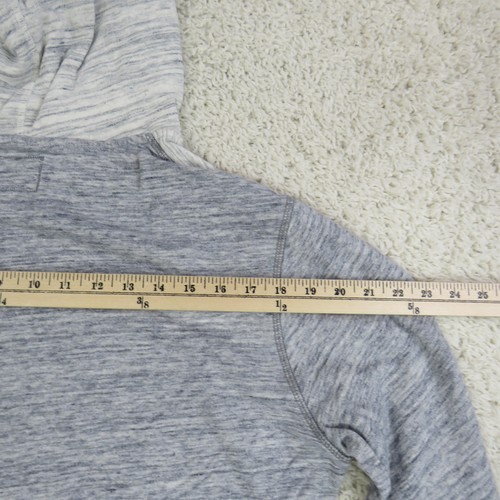 Lucky Brand Hoodie Pullover Mens Large Gray Two Tone Henley Hooded Sweatshirt - Picture 7 of 18