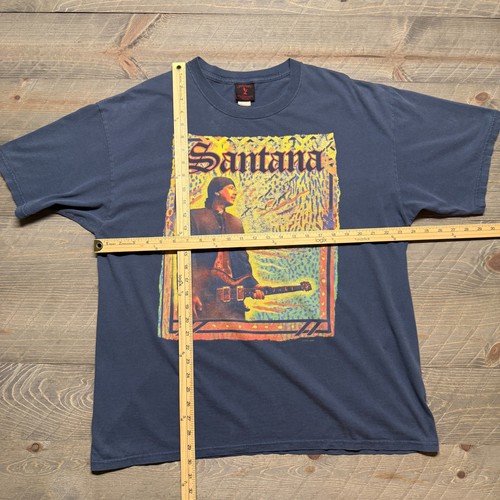 Camiseta Carlos Santana Para Hombre XL Doble Cara Desteñida Gráfico Envejecido Azul 2006 - Imagen 14 de 17