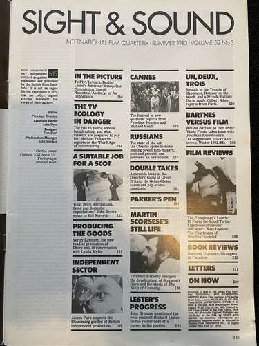 Lot of 8 Vintage 1981-1983 Sight and Sound Magazines - X2 - Bild 5 von 22