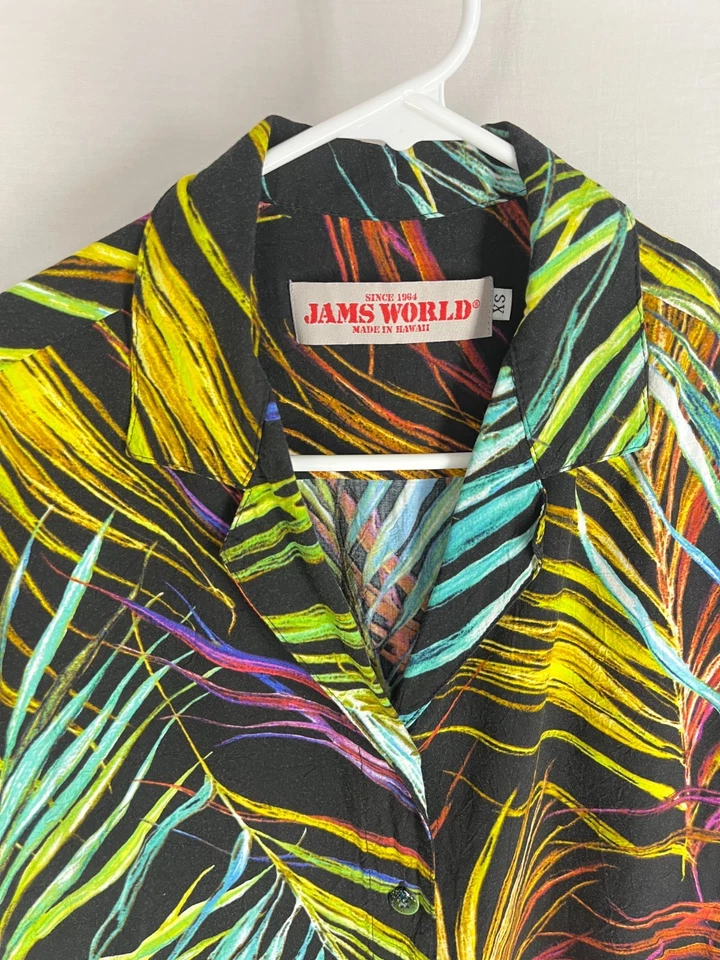 Джемы мира рубашка женская блузка с коротким рукавом на пуговицах размер XS гавайский Aloha - Изображение 4 из 4