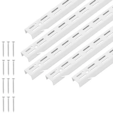 Uimoso Shelf Track 60-inch 5 Pack Adjustable Steel Wall Mounted Shelf Pilaster