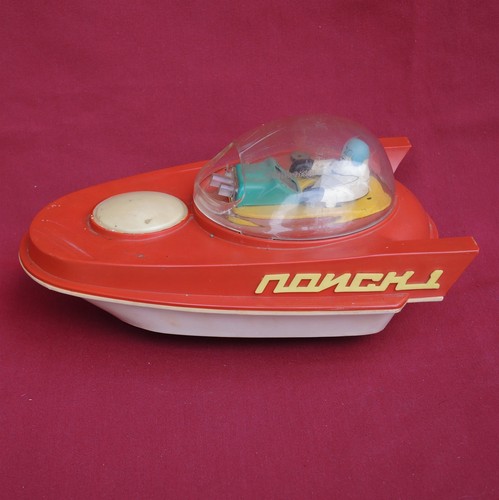 Old USSR Star SPACE Rocket PATROL CAR Cosmonaut TOY MOONCAR 1960 Soviet 11"=27cm - Picture 3 of 10