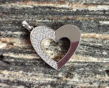 Toller Kettenanhänger , 925er Silber , Zirkonia  Herz , Jette , ca. 2,4 x 2,9 cm