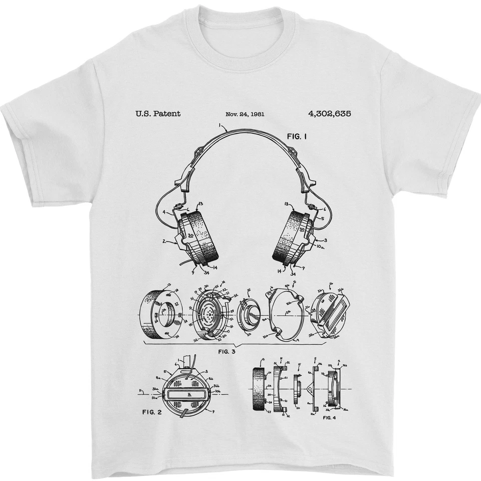 Casques Verni Plan D'Action Danse Dj Musique T-Shirt 100% en Coton - Photo 1/4