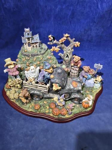 Vintage Halloween The Boyds Bears Collezione At Haunted Hill Danbury come nuovo - raro - Foto 20 di 24