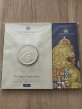 2022 Lion of England Tudor Beasts UK £5 BU Coin Royal Mint Sealed Pack BU5
