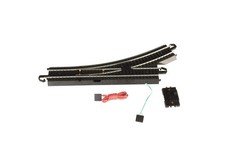 Bachmann Trains 44461 Snap-Fit E-Z Track Remote Turnout-Left (1/Card) -Steel All