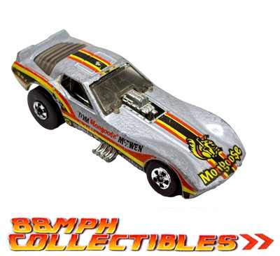 Very Nice 1977 Hot Wheels Tim MONGOOSE McEwen Funny Car Corvette Dragster BW
