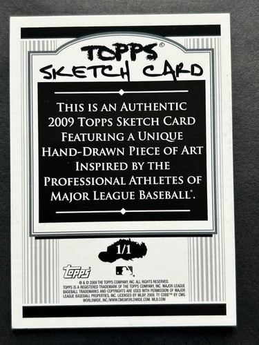 Albert Pujols St Louis Cardinals Angels 2009 Topps 1/1 Pencil Sketch Card - Picture 4 of 4
