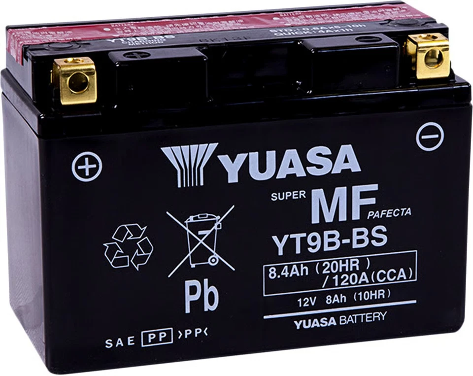 Yuasa Maintenance Free Battery - YT9B-BS Motorcycle ATV/UTV Street YUAM629B4 - Изображение 2 из 4
