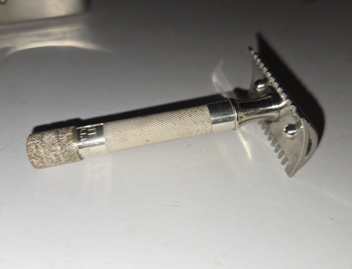 Vtg 1930s Hoffritz NY Slant Safety Razor in Case with Blade Holders Germany READ - Picture 17 of 24