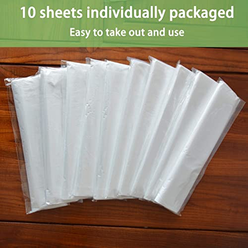 10 Piece Painter Plastic Drop Cloths Sheet,Waterproof 10 Sheets Transparent - Picture 4 of 7