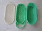 Tupperware Cheese Grater Shredder Storage Container  With Lid Green Jadeite Vtg
