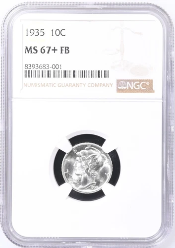 1935 Mercury Dime NGC MS-67+ FB CAC