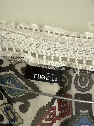 Rue 21 Ladies Kimono Size XS Aztec Southwestern Print Sheer - Picture 2 of 4