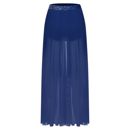 Damen Kleid Einteilig Langer Rock Karneval Tanzkleidung Tango Tanz Praxis Mesh - Bild 19 von 71