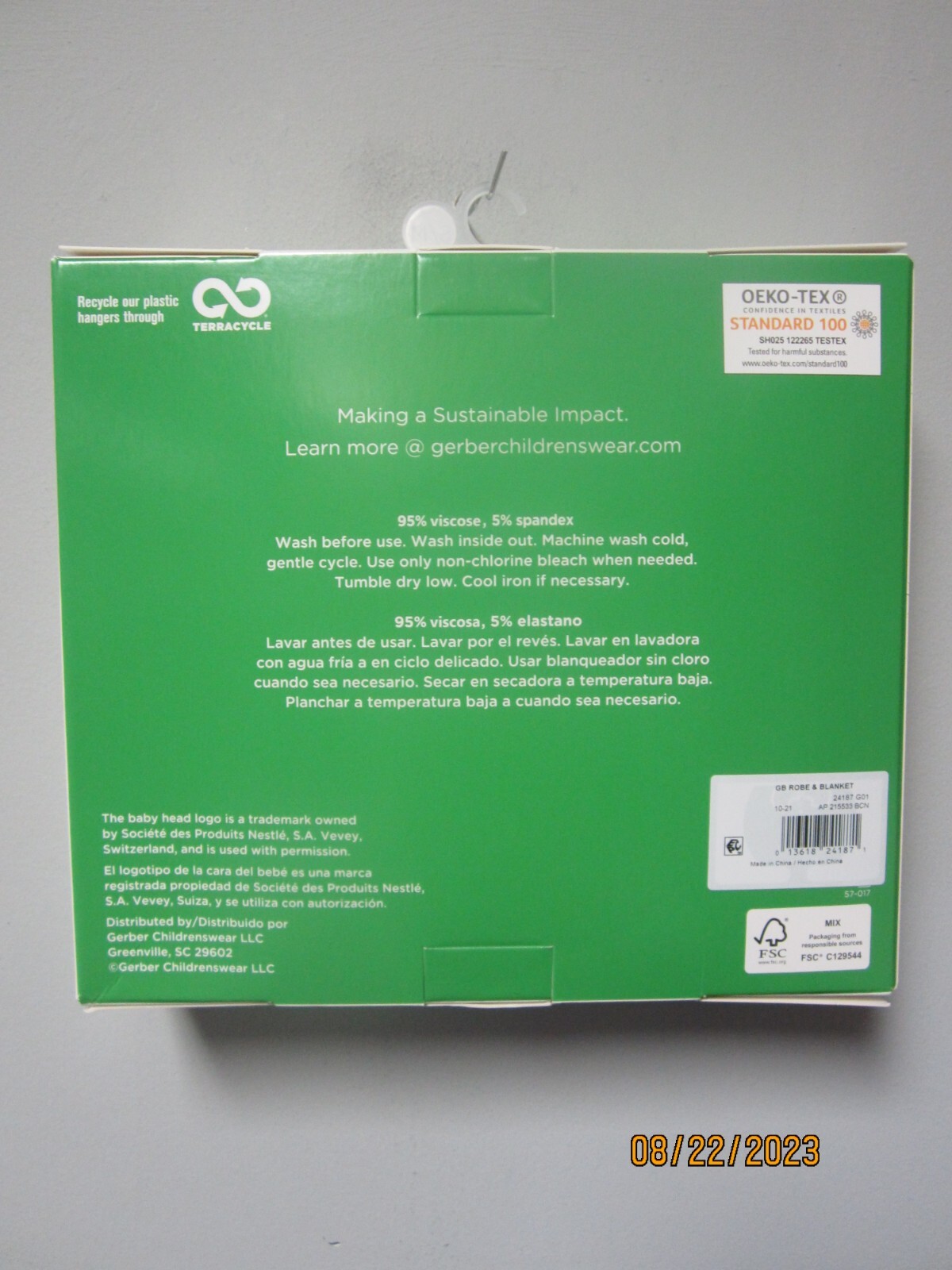 Gerber Modern Moments Baby Unisex Swaddle Blanket & Robe For Mom Set