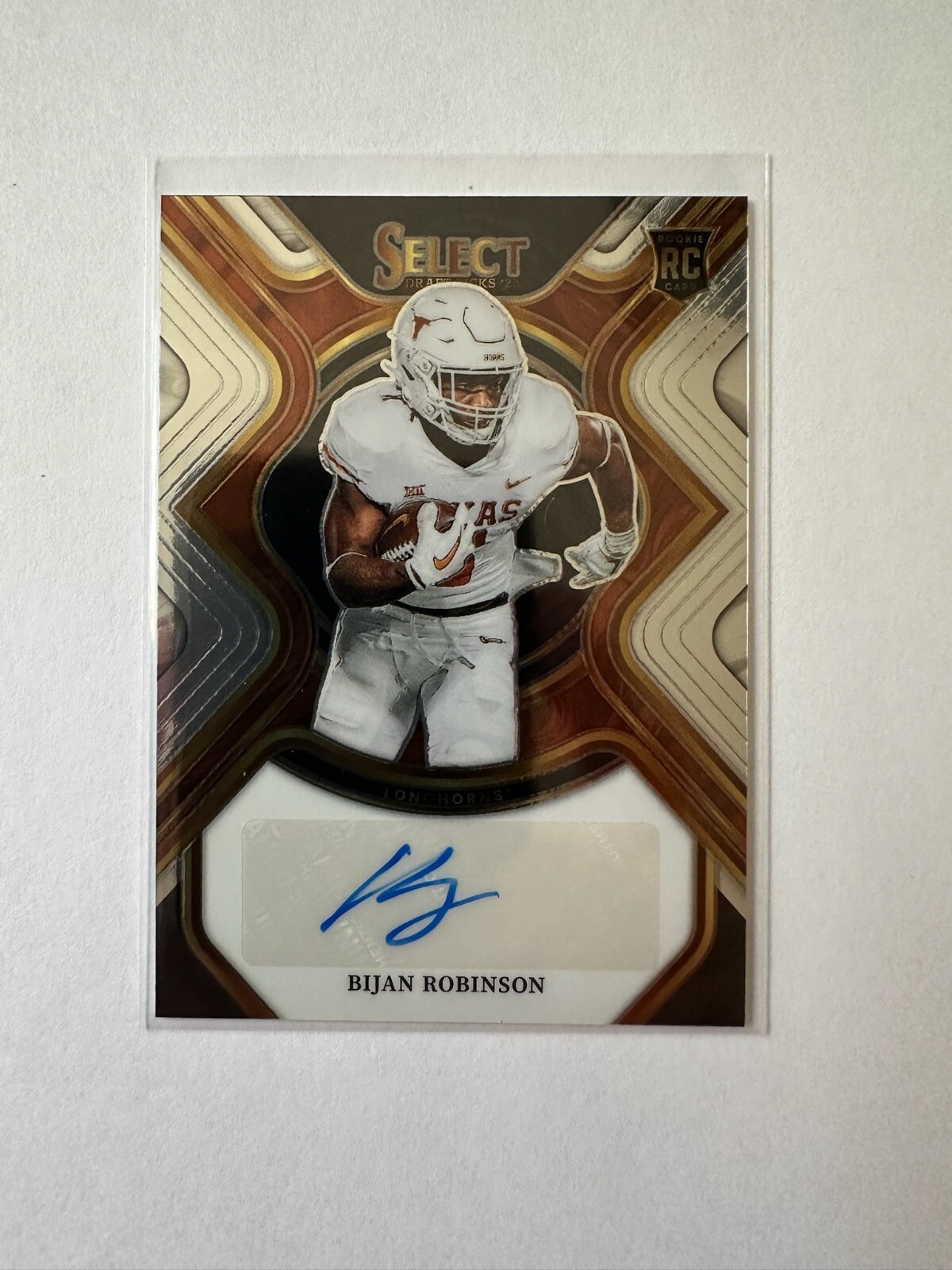 2023 Panini Select Draft Picks Bijan Robinson Silver Rookie Auto RC #RS-BRO