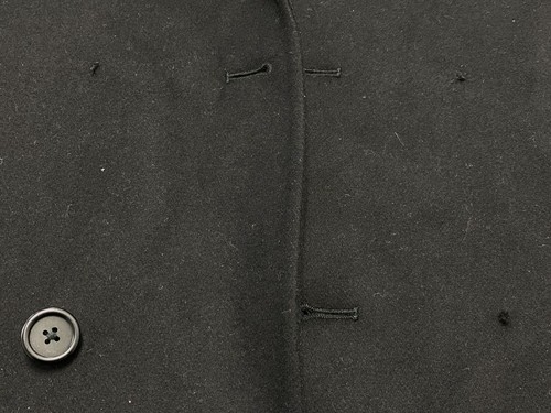 Bloomingdale's Men's Black Wool Double-Breasted Overcoat Jacket Size 42R - Picture 4 of 5