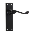 Tradco Matte Black  Lever Latch Door Handles Backplates Set  Retail 129.00