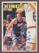 1975 Topps SCOTT WEDMAN signed card #89 (KINGS - Autograph)