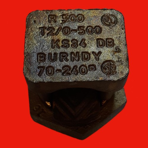 Burndy KS34 Copper Split Bolt Connector, Cu: 2/0 AWG (Str)-500 kcmil (Run & Tap) - Picture 5 of 5