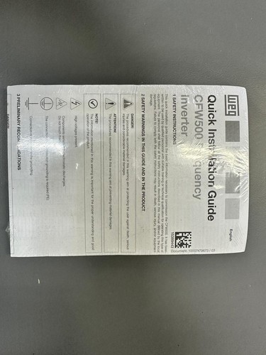 Weg CFW 500 Vector Inverter Variable Speed Drive CFW500A02P6T4NB2062 new - Picture 8 of 8