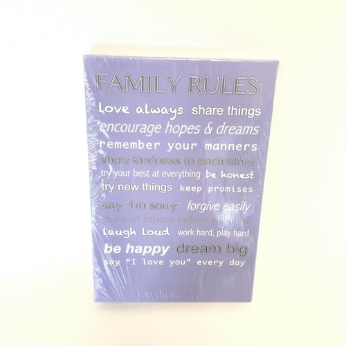 Painting Canvas Wall Art Picture Print Living Room Quotes Family Rules English Ebay