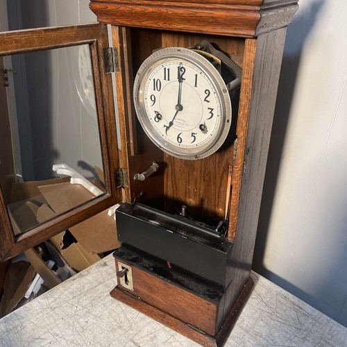 Antique International Time Recording Co. Time Punch Clock For Part/Restoration - Picture 3 of 20