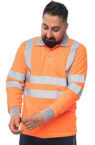 Hi Vis Viz T-Shirts hohe Sichtbarkeit reflektierendes Band Sicherheit Arbeit Oberteil UK - Bild 26 von 36