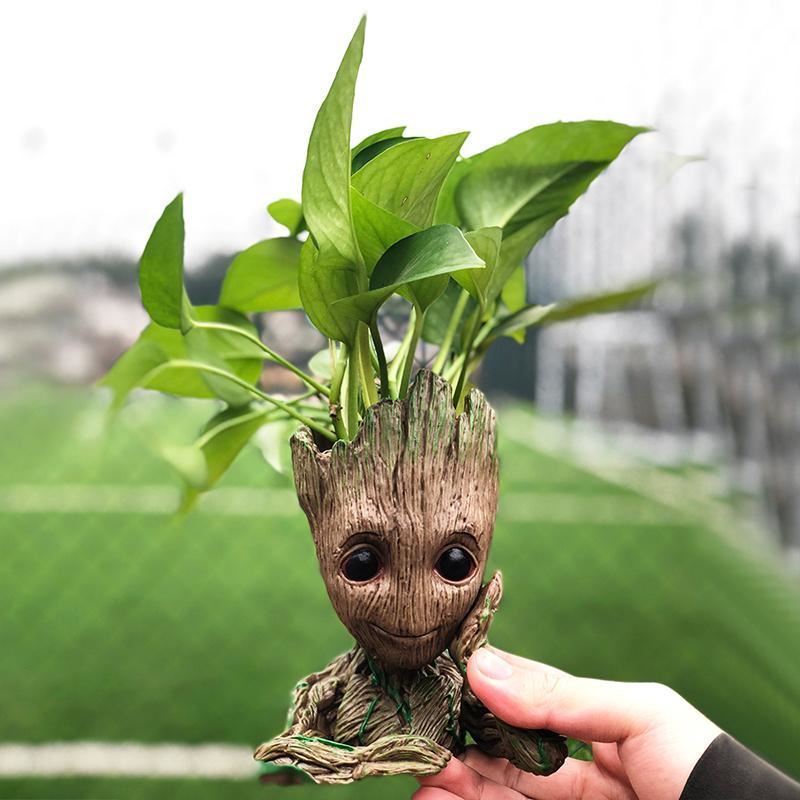 Groot Pot Skull Flower Vase Handmade Baby Action Figure Penholder Resin Anime Groot Pot Skull Flower Vase Handmade Baby Action Figure Penholder Resin Anime