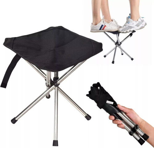 Small Folding Camping Stool Outdoor Portable Camping Fishing Chair w/ Carry Bag. - Picture 11 of 12