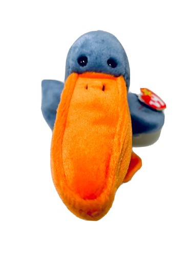Ty Beanie Baby Vintage 1996 Scoop The Pelican Handmade Plush Toy NWT 4107 Errors - Picture 2 of 12