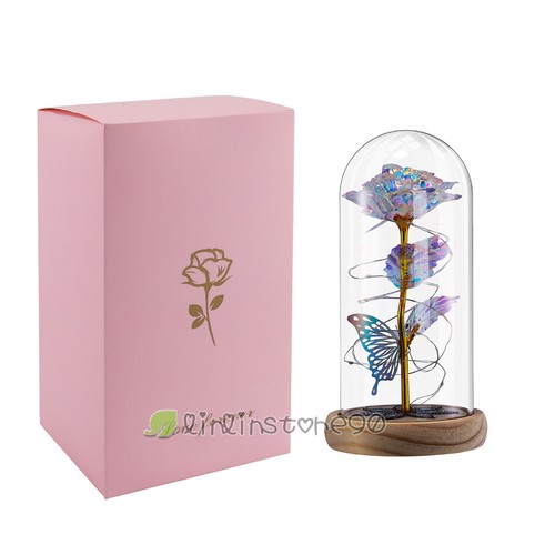 Colorful Platinum LED Flower Rose Gift fr Wife Her Christmas Girlfriend Birthday - Picture 13 of 13