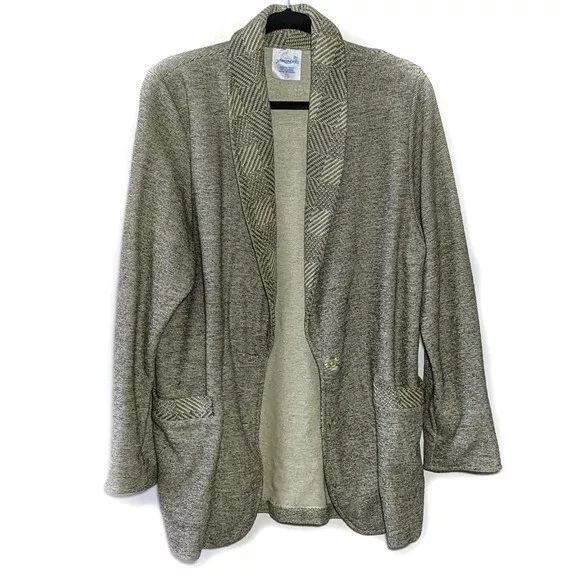 Weekenders women s gray long sleeves cotton blend cardigan size S