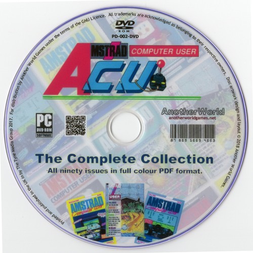 AMSTRAD COMPUTER USER MAGAZINE Full Run on Disk ACU PCW/CPC/664/6128 Games - Picture 1 of 11