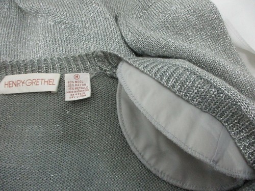 Henry Grethel Silver V-Neck Cardigan NWOT Size Medium - Bild 7 von 8