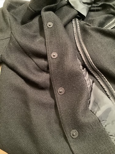 Eileen Fisher Wool Snap Button Cardigan Sweater Jacket Womens PL Black - Picture 11 of 11