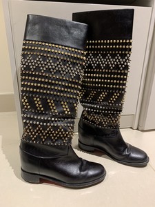 louboutin boots spikes